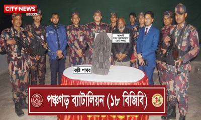 পঞ্চগড়ে বিজিবির টাস্কফোর্স অভিযানে ২৫ লাখ টাকা দামের কষ্টিপাথর উদ্ধার