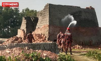 ঝালকাঠিতে অবৈধ ইটের পাজা ধ্বংস, ৩ লাখ টাকা জরিমানা