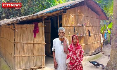 ফরিদপুরে ঝুঁপড়ী ঘরে মন্টু দাসের মানবেতর বসবাস