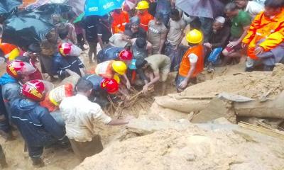 পাহাড়ধসে মৃত ১০ জনের মধ্যে ৯ জন রোহিঙ্গা নাগরিক ও একজন বাংলাদেশি