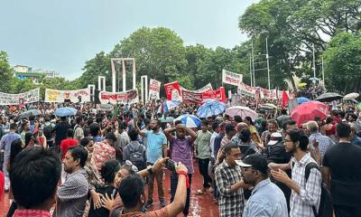 শহীদ মিনারে বিক্ষোভ সমাবেশ  ‘সরকারকে পদত্যাগের’ আলটিমেটাম