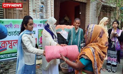 নড়াইলে শীতার্তদের মাঝে কম্বল বিতরণ