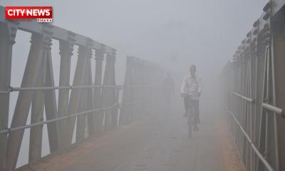 নীলফামারীতে ঘন কুয়াশা আর কনকনে ঠাণ্ডায় বিপর্যস্ত জনজীবন