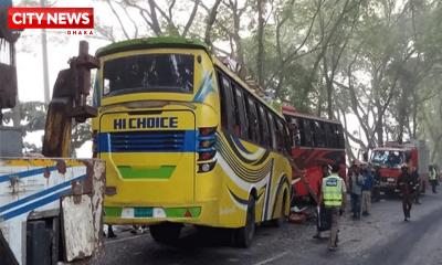 ফরিদপুরে দুই বাসের সংঘর্ষে নিহত ৫, আহত ২০