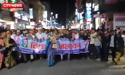 আগরতলায় বাংলাদেশের সহকারী হাইকমিশনের হামলার প্রতিবাদে ফরিদপুরে বিএনপির বিক্ষোভ মিছিল