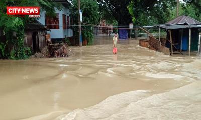 আখাউড়ায় বন্যা পরিস্থিতির অবনতি, প্লাবিত হচ্ছে নতুন এলাকা