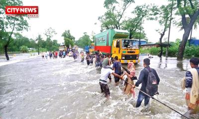 ভয়াবহ বন্যার পানিতে ভাসছে ১২ জেলা, নিহত ৮